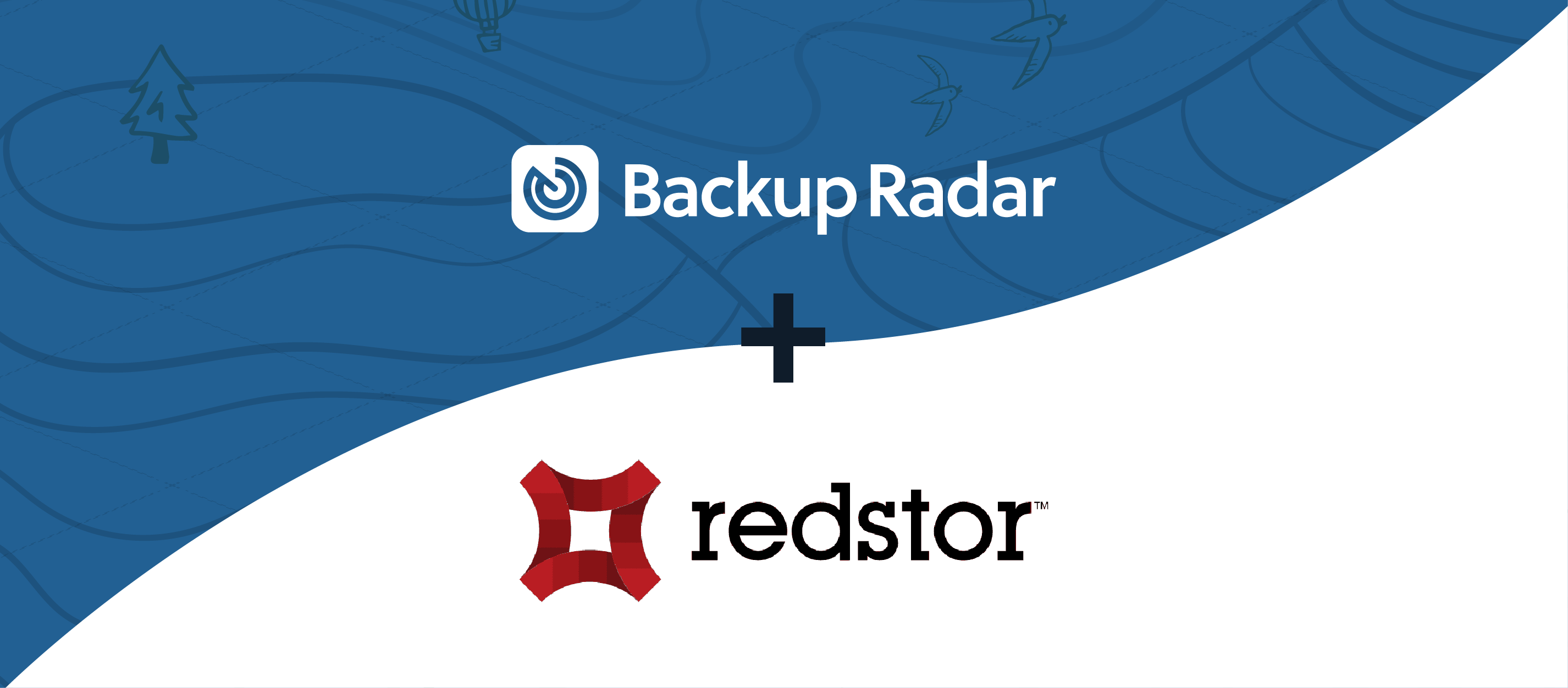Backup Radar logo and Redstor logo announcing latest backup monitoring integration