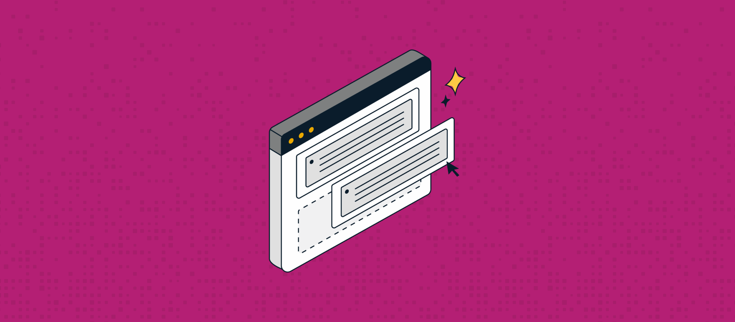 Illustration showing a quote section being dragged and dropped to reposition it, representing the drag-n-drop functionality of Quoter's new Line Item Editor.