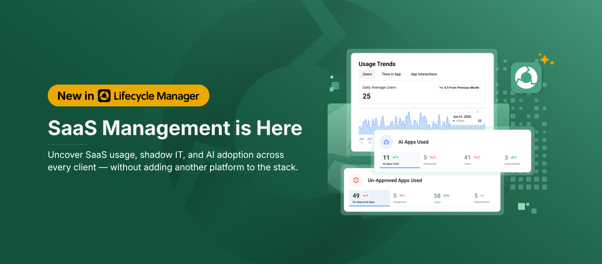 ScalePad is extending MSP visibility beyond the RMM into SaaS and AI usage — at no additional cost.